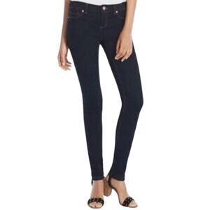 WHBM The Mid-Rise Skinny Ankle Embellished Leg Dark Denim NWT Size 6